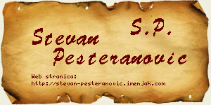 Stevan Pešteranović vizit kartica